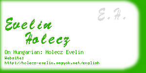 evelin holecz business card